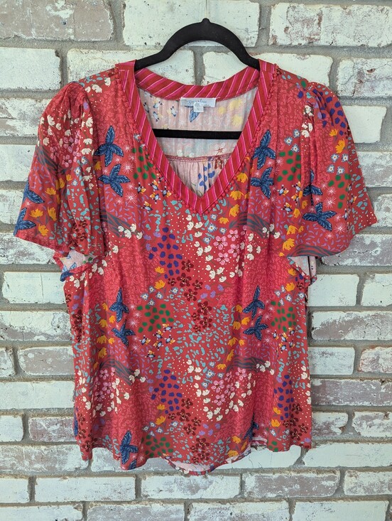 Grace & Lace Tops - G&L Mixed Print Floral Top